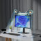 Barre lumineuse pour webcam de vidéoconférence avec ventilateur, refroidissement personnel à deux têtes, ventilateur USB silencieux, lumière rabattable, lumière de luminosité de niveau 3, 3 vitesses