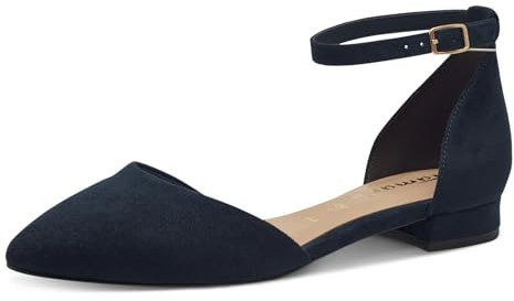 Tamaris Escarpins végétaliens pour Femme, Bleu, 37 EU