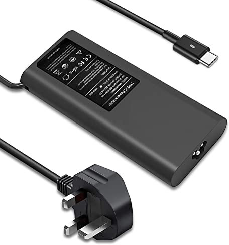130W USB C Type C AC Power Adapter Laptop Charger for Dell XPS 15, Precision, and Latitude Series – Compatible with XPS 15 9500, 9510, 9520, 9575, Precision 3470, 3541, 3551, 3560, 3561, Latitude 9510