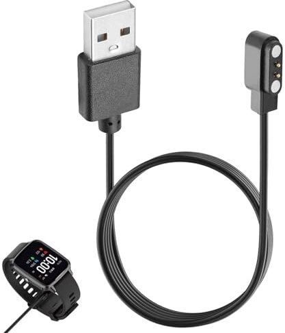 YAMAY SW023 & Willful SW021 Smart Watch Magnetic Charger - 2 Pin 2.84 mm Compatible with YAMAY SW023, Willful SW021, SW025, Letsfit ID206, ID205L, ID205U, ID205S, ID216, Umidigi Uwatch 3S, 3, 2S, 2
