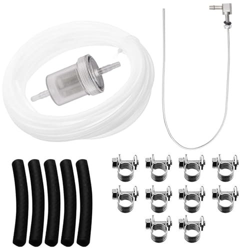 IUSOT Kraftstoff Standrohr Set - Benzinschlauch Kit Tankentnehmer Standrohr mit 5M Benzinschlauch Ölfilter Verbindungsrohr und Schlauchschelle Standheizung Tank Kit für Eberspacher/Webasto-Heizung
