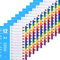 File Dividers A4 【10 Pack】 1-12 Part Dividers Multi Colours Index Folder Subject Dividers for Ring Binders & Lever Arch Files with Writable Coloured Index Tabs for School Office Organization