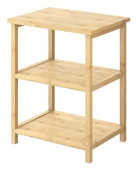 Dripex Table de Chevet, Tables d’appoint 3 étagères, 40x30x50cm, Bambou