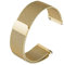 FRSWEQY Magnetische Passform for Milanaise-Mesh-Armband, Edelstahl-Uhrenarmband 12 14 16 18 20 22 mm, Herren/Damen, Schnellverschluss, atmungsaktive Uhrenkette(GOLD,15mm)
