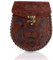 HTTYHT Vintage Gürteltasche mit Nordischer Prägung PU Leder Würfeltasche Mittelalterliche Kunstledertasche Tragbare Münzbörse Mittelalter Seitentasche Piratenkostüm Zubehör für Herren Damen Kinder