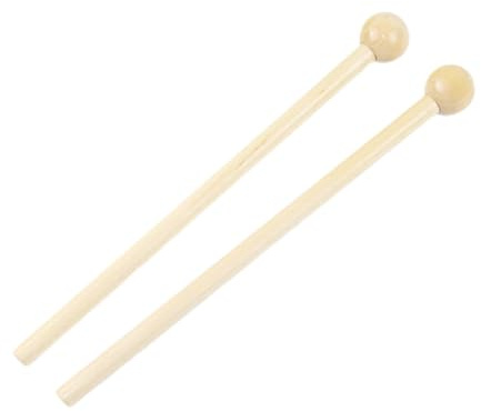 Wmqbjta 2x Marimba Schlägel, Holz Drumsticks für Kinder Und Erwachsene, Komfortabler Griff, Holz Drumstick, Xylophon Schlägel für Lotus Drum