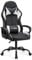T-THREE.High-back ergonomic gaming chair, computer, office, desk chair, swivel seat, racing-style seat with 150kg weight capacity.(White)