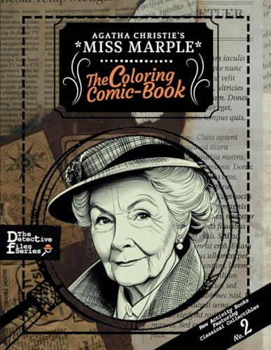 Miss Marple Coloring Comic Book: Detective Activity Series for Crime Novel Fans (The Detectives Files Series: Coloring Comic-Books, Band 2)
