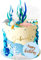 figuras de delfines picos tema criaturas del mar baby shower fiesta de cumpleaños infantil decoraciones para tartas
