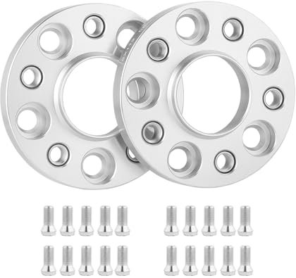 ISINEVER Spurverbreiterung 5x112 40mm pro Achse 2x20mm Mittenzentrierung 66,5mm Kompatibel mit Audi A4 A5 A6 4G A7 Kompatibel mit Mercedes mit Radschrauben M14x1.5 Spurplatten Distanzscheibe Silver