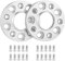 ISINEVER Spurverbreiterung 5x112 40mm pro Achse 2x20mm Mittenzentrierung 66,5mm Kompatibel mit Audi A4 A5 A6 4G A7 Kompatibel mit Mercedes mit Radschrauben M14x1.5 Spurplatten Distanzscheibe Silver