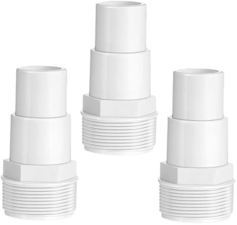 VICASKY 3Stücke Poolpumpenadapter Kunststoff Gewinde Für Poolfilter Ersatzteile Für Poolpumpen Hochwertige Verbindungselemente Für Poolpflege