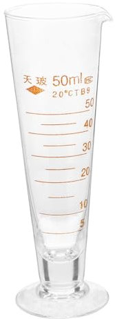 UTHCLO Taza Medidora De Laboratorio De Vidrio Con Escala Cilindro De Vidrio Para Uso Químico y Experimentos Casa Para Experimentos