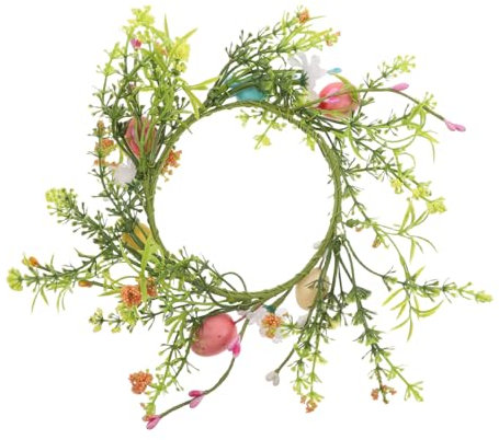 MUCKLILY Guirnalda de Velas de Pascua con Huevos Artificiales Decoración Primaveral Centro Fiestas Interior