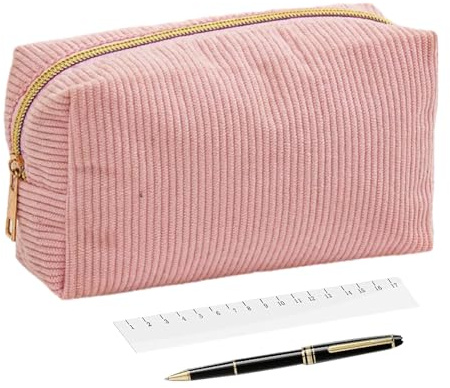 Palaufr Federmäppchen Cord, Mäppchen Aesthetic Federmappe, Schulbedarf Organizer Aufbewahrung Mädchen Jugendliche Frauen Schule College Klassenraum Büro Stift Marker Make-up Schüler