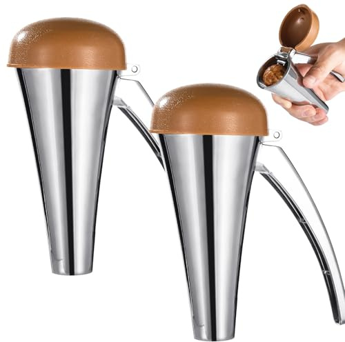 Schiaccianoci con coperchio a prova di spruzzi, in lega di zinco resistente, leva lunga e ritorno a molla, schiaccianoci sicuro e pulito per noci, noci pecan, macadamia, noci del Brasile, 2 pezzi
