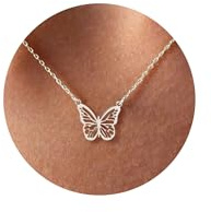 DCNCLADY Kette Silber Damen Sport Western Anhänger Schmuck Geschenk | 14K Versilbert,Mond,Stern,Schmetterling,Baseball,Davidstern,Leichtgewichtig,Sicherheitsnadel,Hypoallergen,Modischer Schmuck