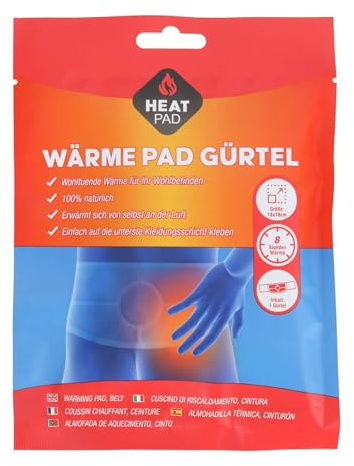 Wärmegürtel - ideal für Rücken und Unterleib Elastischer Thermogürtel Bis zu 8 Std. Tiefenwärme Rückenwärmer und Nierenwärmer