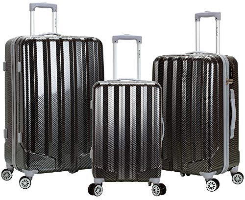 Rockland Barcelona Hardside Reisegepäck-Set, 9-teilig, schwarz, 3-Piece Set (22/24/28), Barcelona Hardside Reisegepäck-Set, 9-teilig