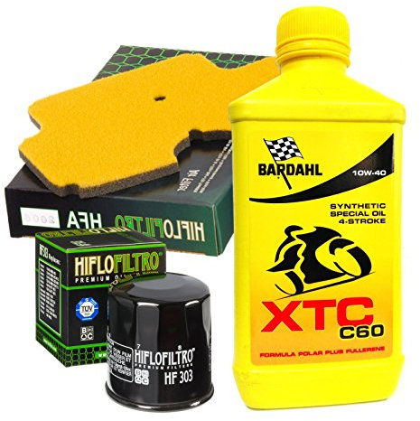 KIT TAGLIANDO BARDAHL XTC C60 10W40 FILTRO OLIO ARIA PER KAWASAKI KLE VERSYS 650 2008/2014