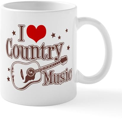 CafePress I Love Country Music Mug 11 oz (325 ml) Ceramic Coffee Mug