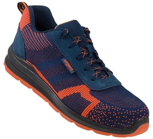 Urgent 232 S1 - Zapatos de seguridad con puntera de acero, color naranja y azul oscuro, Naranja Azul Oscuro, 43 EU