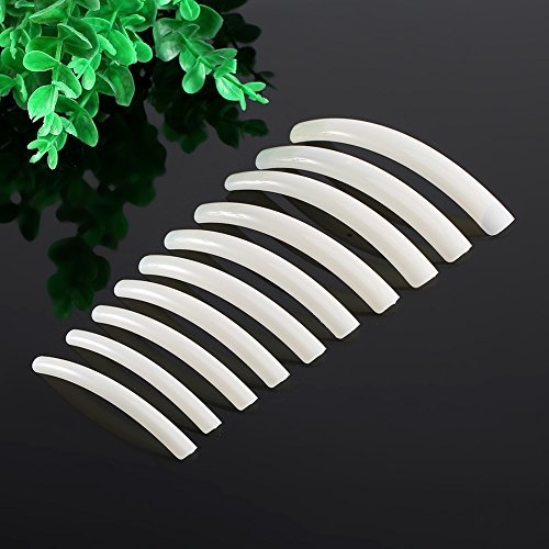 10Pcs Extra Lange Künstliche Fingernägel Tip,Half Cover Falsche Nail Art Design Salon Tips Maniküre Dekoration Tool(Beige)