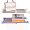 Hershii Erweiterbares Garderobensystem Teleskop Schrank Kleiderstange Kleideraufbewahrung DIY Regaltrenner Separator Veranstalter Kleiderschrankzubehör Closet Tension Shelf Rod Elfenbein & Blau