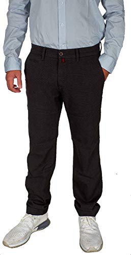 Pierre Cardin Jeans Herren Hose Lyon Chino Modern Fit Slim Leg Anthrazit W32/L32
