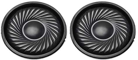 sourcing map 2Pcs Round Internal Magnet Speaker Loudspeaker 8 Ohm 2W 1.5 inch Dia Steel Shell