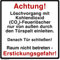 Kunststoffschild Hinweis „Achtung Erstickungsgefahr!CO2-Feuerlöscher Raum nicht betreten“ Warnung Schild | 200x175mm Made in Germany
