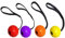 4 Stücke Wurfball Hund, Ball mit Seil, Ball für Hunde mit Seil, für Apportieren, Fangen, Werfen, Tauziehen,Naturgummiball Seil, Ball für Hunde