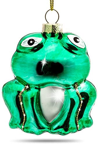 SIKORA BS479 Frosch Christbaumschmuck Glas Figur Weihnachtsbaum Anhänger