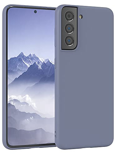 EAZY CASE - Silikonhülle für Galaxy S21 5G Hülle Silikon Case Blau weich stoßfeste Handyhülle Schutzhülle mit Kameraschutz Dünn Premium Schutz Cover TPU Phone Bumper in Eisblau Matt