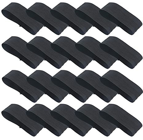 Pilikoll 20 Stück Trauerflor Armbinde Armbinde Schwarz Trauerflor Trauerbinden Fußball Trauerarmbinde Elastisches Armband Trauerbinde Elastische FußBall Armband