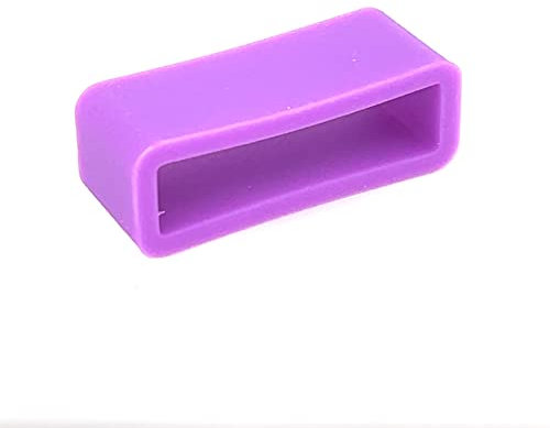 Di-Vo 2 Stück Silikon Unisex Uhrenarmband Schlaufen Ersatz Schlaufen für Uhrenarmbänder in verschiedenen Farben (Lila, 22mm)