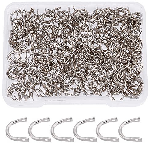 SUPERFINDINGS 300Pcs Angeln Spinner Clevis U Förmiger Spinnerbait Clevis Platinum Brass Links Easy Spin Spinner Clevis Spinner Blade Clevis Für Die Köderherstellung Bohrung: 1mm