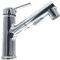 MAKA Rubinetto Bagno Lavabo Alto Cromo Argento Lucido Miscelatore Bocca Estraibile 105 cm Getto Acqua Calda Fredda Zampillo Monocomando Comando Maniglia Singola Lavandino Cascata in Ottone Moderno