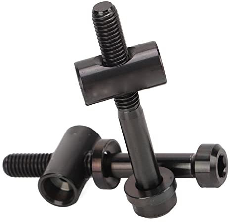VGEBY Tornillo de fijación para tija de asiento de bicicleta, 2 piezas de tornillo de fijación para tija de sillín M5 x 40 mm, tornillo de fijación para tija de sillín de bicicleta, piezas de