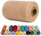 LEREATI Makramee Garn 1mm x 200m Baumwollgarn Baumwollkordel Baumwollseil Baumwollschnur, Macrame Cord 1mm for Makramee und DIY Basteln, Traumfänger, Garten, Hochzeit Dekorationen (Kaffee)