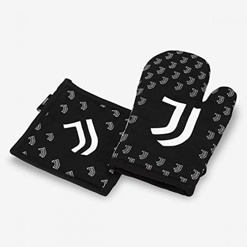 JUVENTUS Grill-Set - Ofenhandschuh und Harz - Neues Design 2022/2023-100% Original - 100% Offizielles Produkt