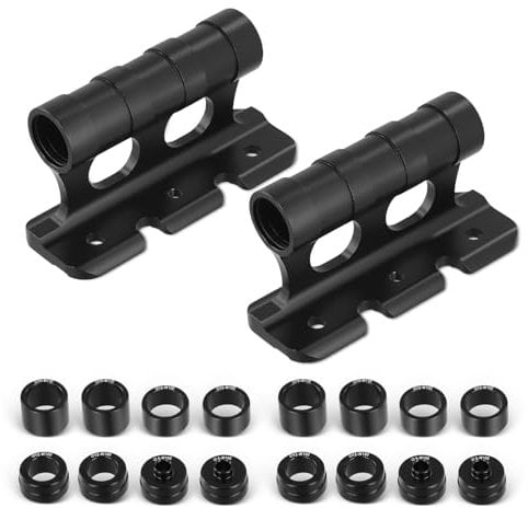 2 Pezzi Supporto per Forcella per Bici a Sgancio Rapido, Staffa Forcella Bicicletta in Lega di Alluminio, Supporto per Forcella Portapacchi Fisso per Forcella Anteriore per 5/12/15x100mm 15x110mm