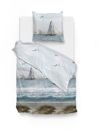 Traumschloss Bettwäsche »Renforcé« 100% Baumwolle | Reißverschluss | 200x200 & 80x80 | Segelboot