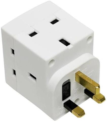 Mr. Gadget's Solutions® 3 Way Socket Multi Plug Fused Adapter UK Mains 13AMP 240V