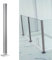 Silberner Geländerpfosten Für Glas/Kunststoff/Holzpaneele 10/12 Mm, Edelstahl-Glas-Balustradenpfosten Für Balkon/Flurtreppe/Innen- Und Außenplattform-Loft, 65 cm (Eckpfosten 85 Cm/33,5 Zoll)
