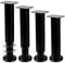 7-13 Inch / 18-32cm Adjustable Furniture Legs, 4 Pcs Black Metal Bed Frame Center Slat Support Feet Heavy Duty DIY Replacement Legs for Cabinet Table Sofa Couch Chair Desk