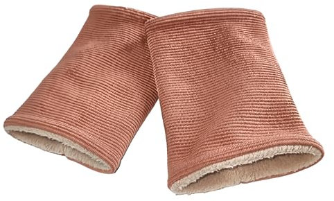 Pulswärmer (Armstulpen), aus Rippen-Jersey und Baumwollfleece, Nähwerkstatt Marke Britta Meier (Pfirsich)