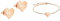 LIEBESKIND Damen-Ohrstecker Edelstahl LJ-0309-E-11 & Damen Armband Herz Edelstahl Silber 20 cm (roségold)