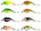 Vueinrg 8 Stück Jig Spinner Set 7g Forellenköder Angelköder Forellen Wobbler Kunstköder Set mit Haken für Verwendung in Salzwasser Süßwasser Forelle Barsch Hecht