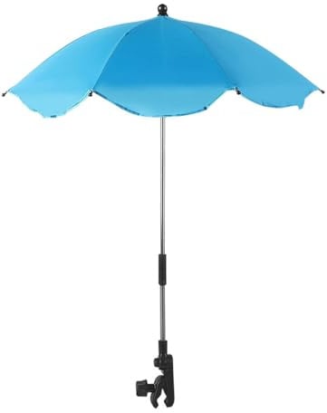 Kinderwagen Sonnenschirm, Tragbarer UV Schutz Kinder Sonnenschirm, Verstellbarer Baby Regenschirm Kinderwagen Sonnenschirm Mit Clip Für Fahrrad Rollstuhl Strandkorb